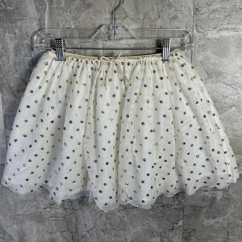 H & M White and gold sequin tulle skirt Kids 8-10 ‎ #kidcore #fairykei